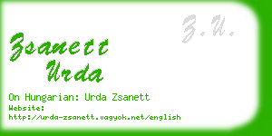 zsanett urda business card